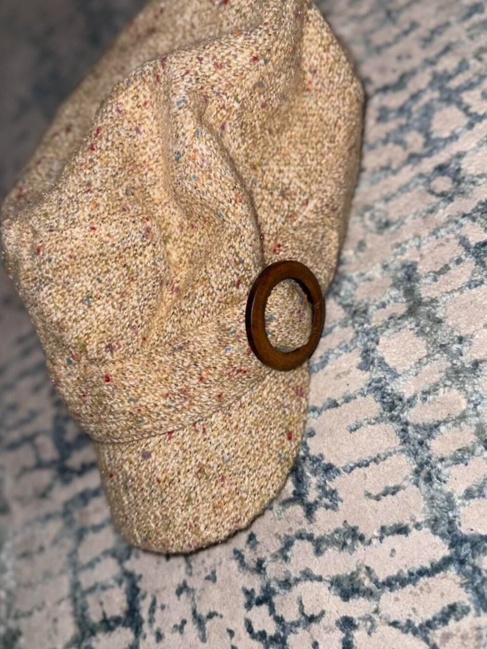 Women's Gold and Tan Hat